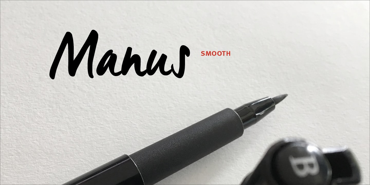 Пример шрифта Manus Smooth